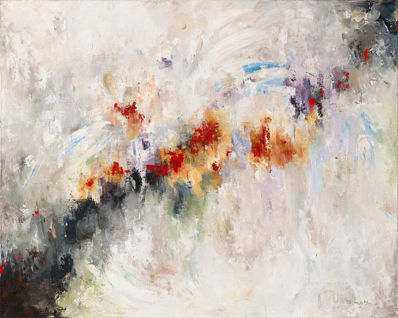 Pegasus: a white ground crossed by a low band of scarlet, with darkness held in two corners.